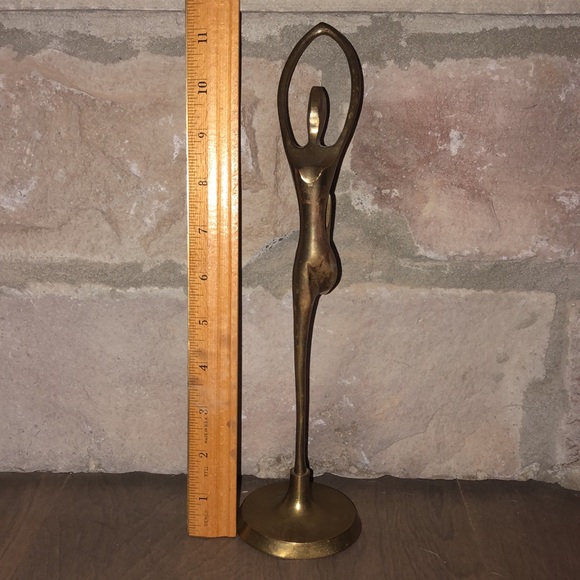 Vintage brass ballerina dancer - Picture 3 of 4